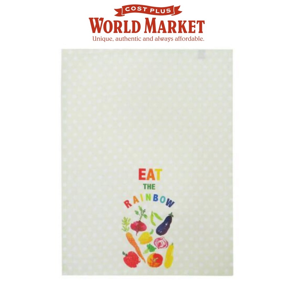 World Market Eat the Rainbow Kitchen Towel